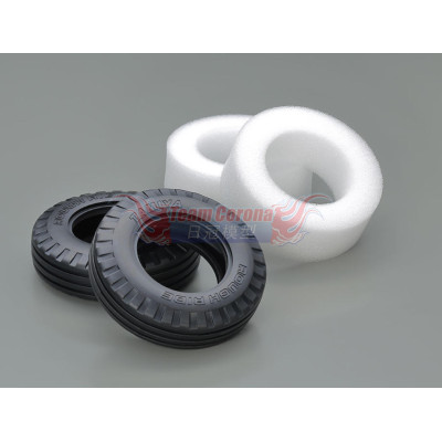 Tamiya 51716 RIBBED "ROUGH RIDE" TIRES (w/INNER SPONGE, 2PCS.)